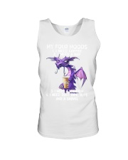 Dragon My four moods I need coffee shirt Unisex Tank tile