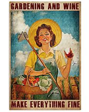 Gardening and wine make everything fine poster 11x17 Poster front