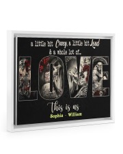 Skull sugar a little bit crazy a little bit poster Floating Framed Canvas Prints White tile