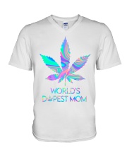 World's Dopest Mom Shirt V-Neck T-Shirt tile