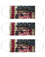 Rottweiler dog american flag face mask Cloth Face Mask - 3 Pack front