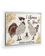 Chicken I choose you custom name poster 14x11 White Floating Framed Canvas Prints thumbnail
