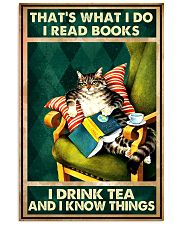 Cat that what I do read books I drink tea poster 11x17 Poster front