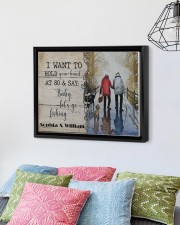 Fishing I want to hold your hand poster 14x11 Black Floating Framed Canvas Prints aos-floating-framed-canvas-pgw-14x11-black-lifestyle-front-01