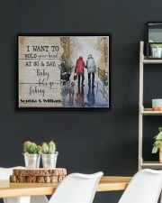 Fishing I want to hold your hand poster 14x11 Black Floating Framed Canvas Prints aos-floating-framed-canvas-pgw-14x11-black-lifestyle-front-03
