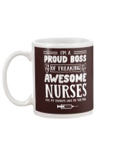 I'm a proud boss of freaking awesome nurses mug Mug back