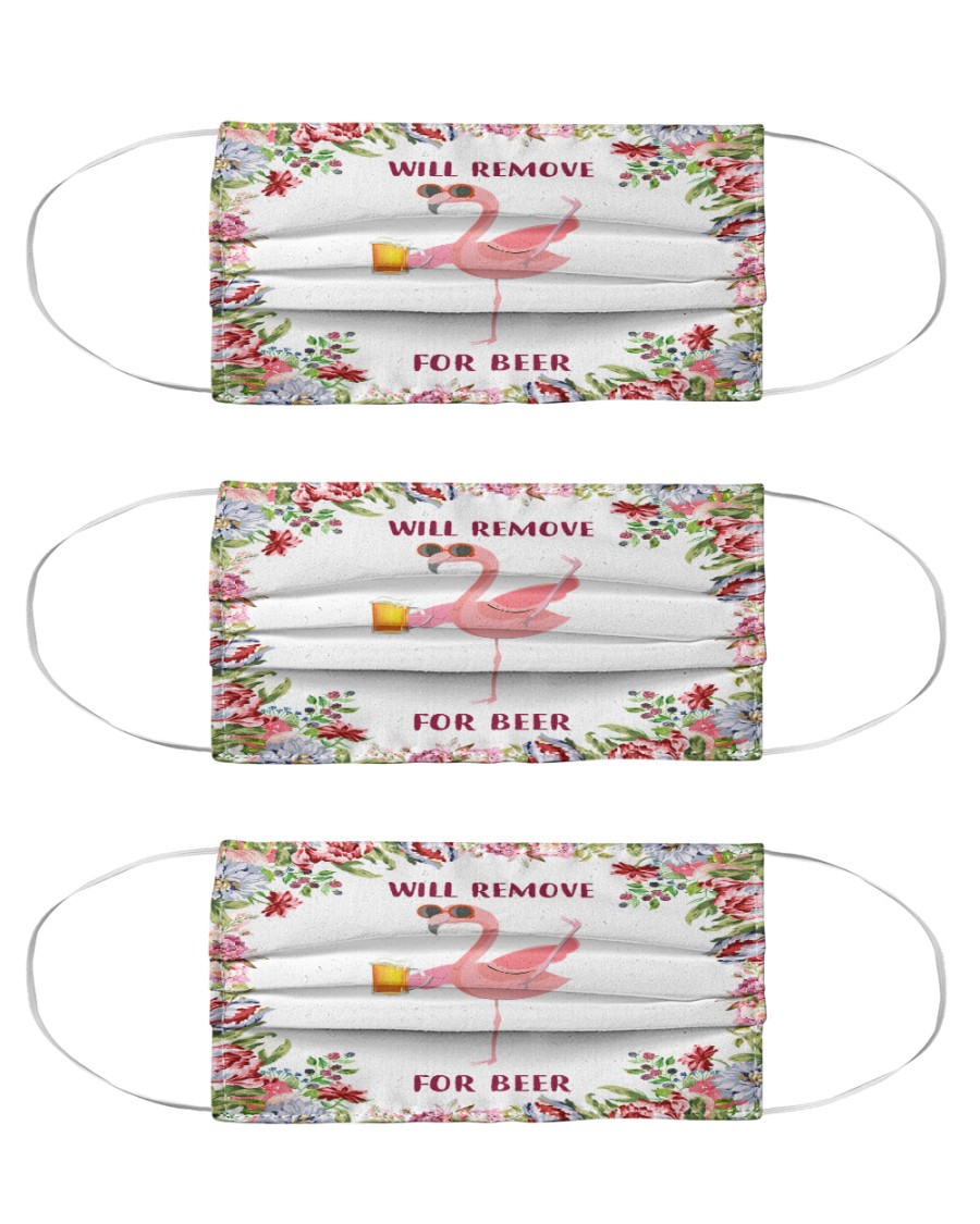 Flamingo will remove for beer face mask Cloth Face Mask - 3 Pack
