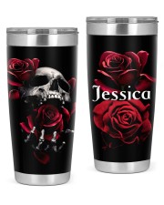 Skull rose custom name tumbler 20oz Tumbler front