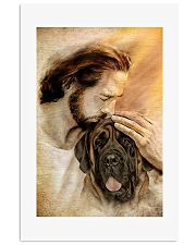 Jesus with English Mastiff poster 11x17 Poster front