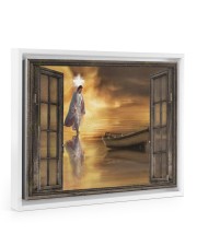 Jesus through the window poster 14x11 White Floating Framed Canvas Prints thumbnail