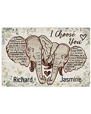 Elephant I choose you custom personali name poster 24x16 Poster front
