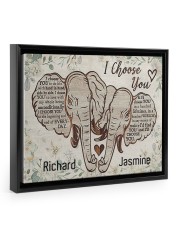 Elephant I choose you custom personali name poster 14x11 Black Floating Framed Canvas Prints thumbnail