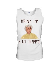 Drink up slut puppy Shirt Unisex Tank tile