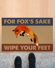 Fox fox's sake wipe your feet doormat Doormat 22.5" x 15" aos-doormat-22-5x15-lifestyle-front-10