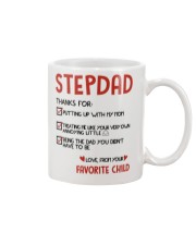 Stepdad thanks for putting up with my mom mug Mug front