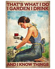 Wine That's what I do I garden I drink poster 11x17 Poster front
