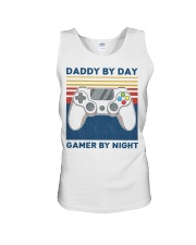 Daddy by day gamer by night shirt Unisex Tank tile