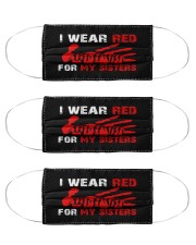 I wear red for my sisters face mask Cloth Face Mask - 3 Pack front
