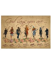Running woman god says you are poster 24x16 Poster front