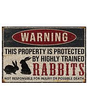 Rabbits warning this property is protected poster 24x16 Poster front