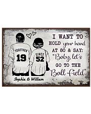 Baseball I want to hold your hand at 80 poster 24x16 Poster front