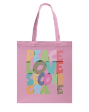 PEACE LOVE SECOND GRADE PE1408 Tote Bag tile