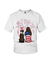 Brindle Boxer Long Brown Hair Woman 4th July Youth T-Shirt thumbnail