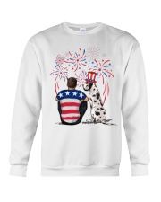 Harlequin Great Dane Brown Hair Man 4th July Crewneck Sweatshirt thumbnail