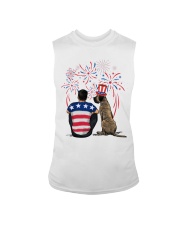 Brindle Great Dane Black Hair Man 4th July Sleeveless Tee thumbnail