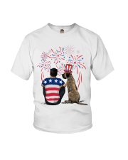 Brindle Great Dane Black Hair Man 4th July Youth T-Shirt thumbnail