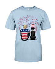 Black Boxer Blonde Hair Man 4th July Classic T-Shirt front
