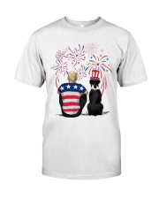 Black Boxer Blonde Hair Man 4th July Premium Fit Mens Tee thumbnail