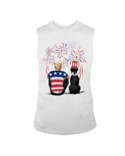 Black Boxer Blonde Hair Man 4th July Sleeveless Tee thumbnail