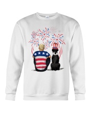 Black Boxer Blonde Hair Man 4th July Crewneck Sweatshirt thumbnail