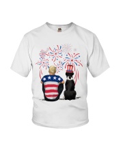 Black Boxer Blonde Hair Man 4th July Youth T-Shirt thumbnail