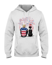 Black Boxer Blonde Hair Man 4th July Hooded Sweatshirt thumbnail
