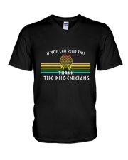 if you can read this thank the phoenicians V-Neck T-Shirt thumbnail