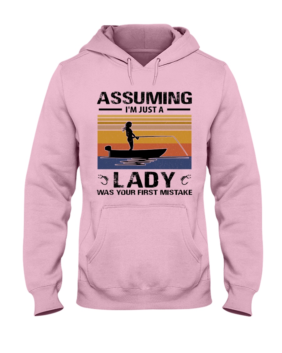 I'm just a lady loves FISHING Hooded Sweatshirt