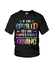 My papa brings me to go FISHING Youth T-Shirt front