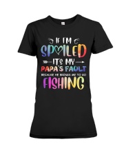 My papa brings me to go FISHING Premium Fit Ladies Tee thumbnail