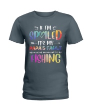 My papa brings me to go FISHING Ladies T-Shirt thumbnail