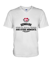 DENMARK HOME OF TROLLS, VIKINGS, AND HYGGE MOMENTS V-Neck T-Shirt tile