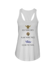 Help more bees plant more trees Ladies Flowy Tank thumbnail