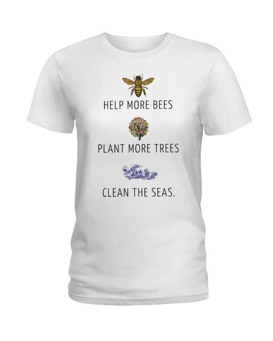 Help more bees plant more trees Ladies T-Shirt
