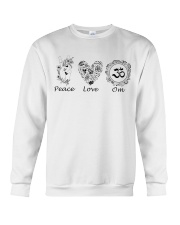 Peace love om Crewneck Sweatshirt thumbnail