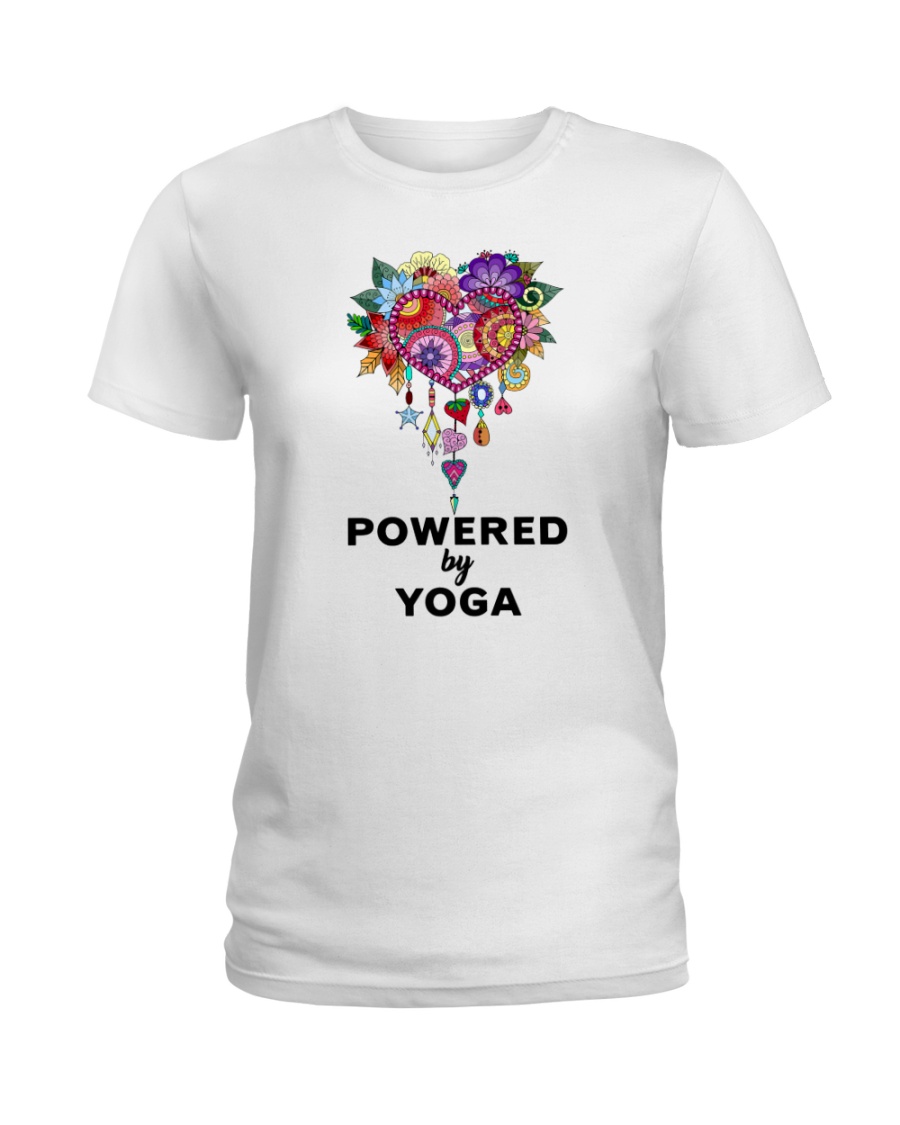 Powered by yoga Ladies T-Shirt