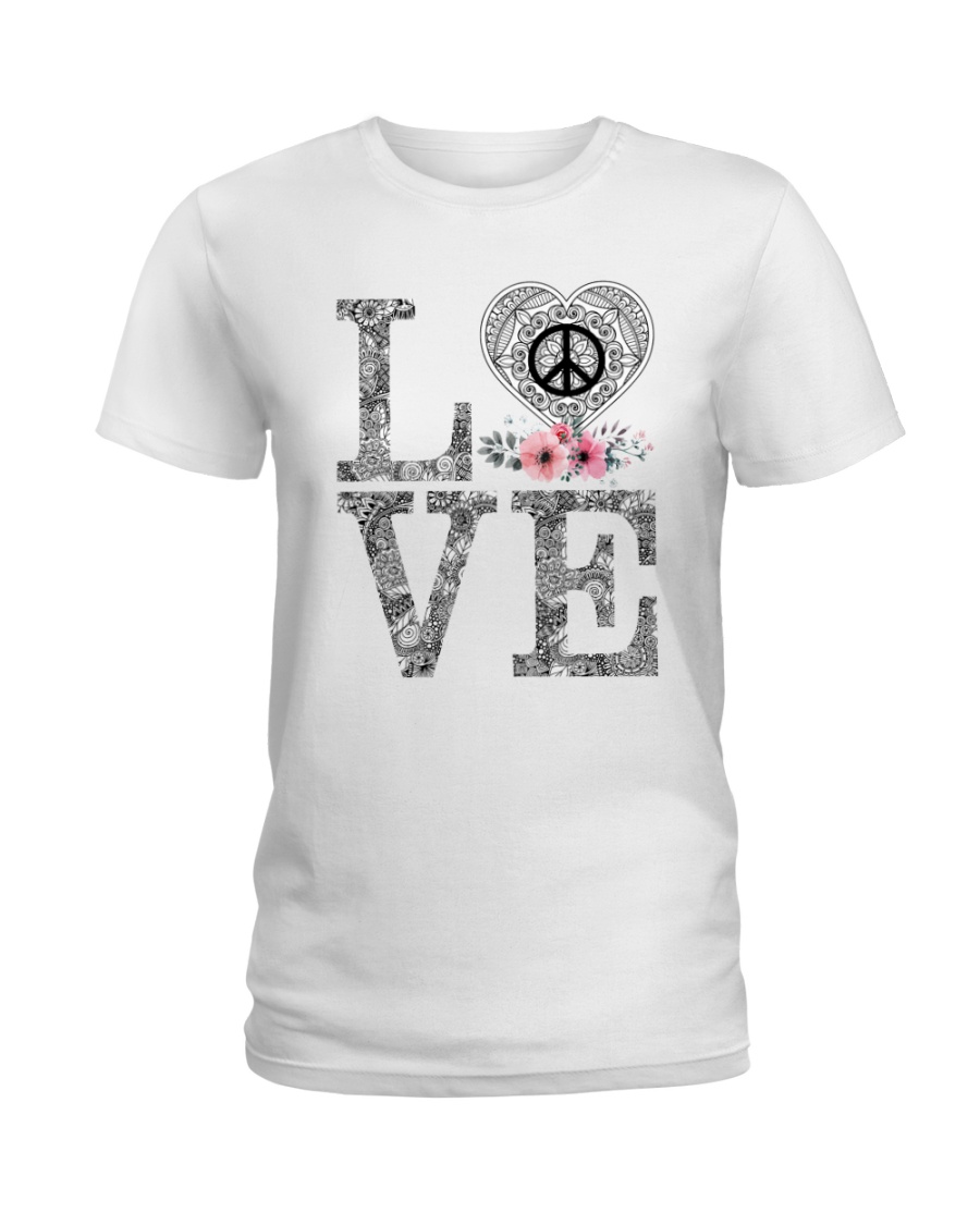 Love Mandala Heart Ladies T-Shirt