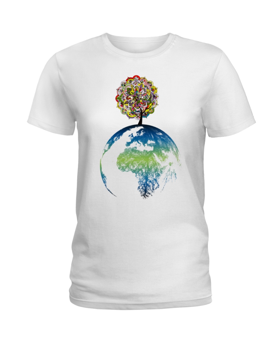 Mandala tree Ladies T-Shirt