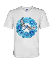 Mandala Dragonfly V-Neck T-Shirt thumbnail