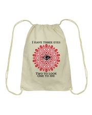 I have three eyes Drawstring Bag thumbnail